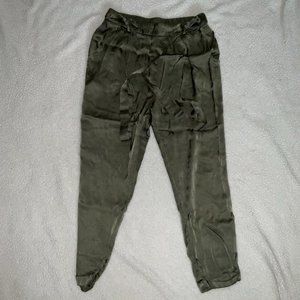 Francesca's Closet silky green dress pants - Small
